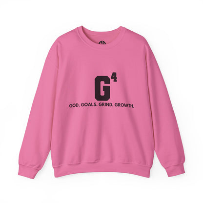 Women's Crewneck Sweatshirt - G⁴: God. Goals. Grind. Growth.