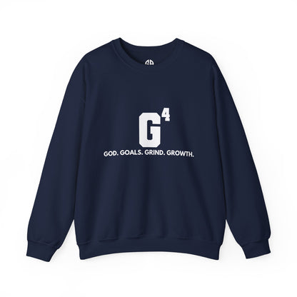 Women's Crewneck Sweatshirt - G⁴: God. Goals. Grind. Growth.