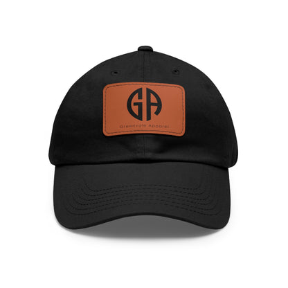 GA Baseball Hat with Leather Patch